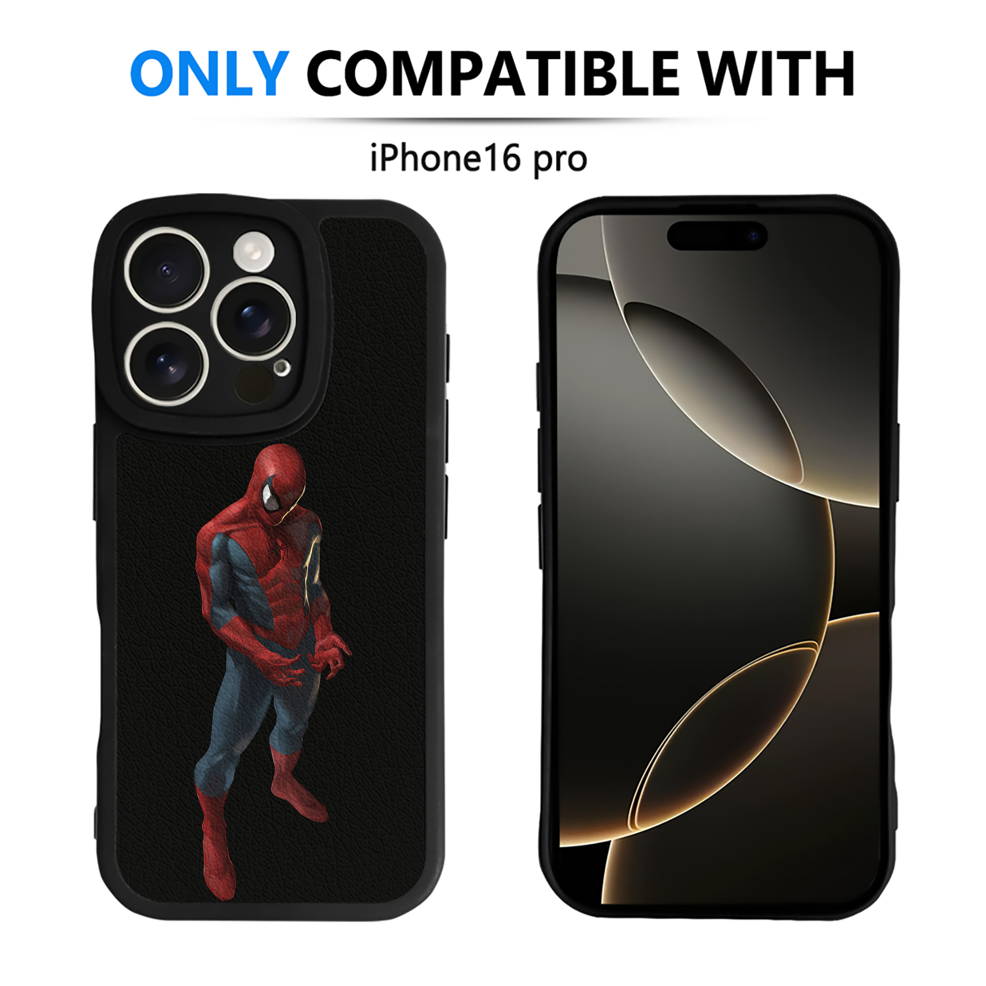 Spider Man スパイダーマン 【iPhone 16シリーズ対応】シリコンスマホケース（レザー調） 材質：シリコン